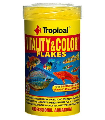 غذای ماهی پولکی ویتالی کالر برند تروپیکال|Tropical