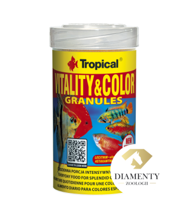 غذای ماهی پولکی ویتالی کالر برند تروپیکال|Tropical